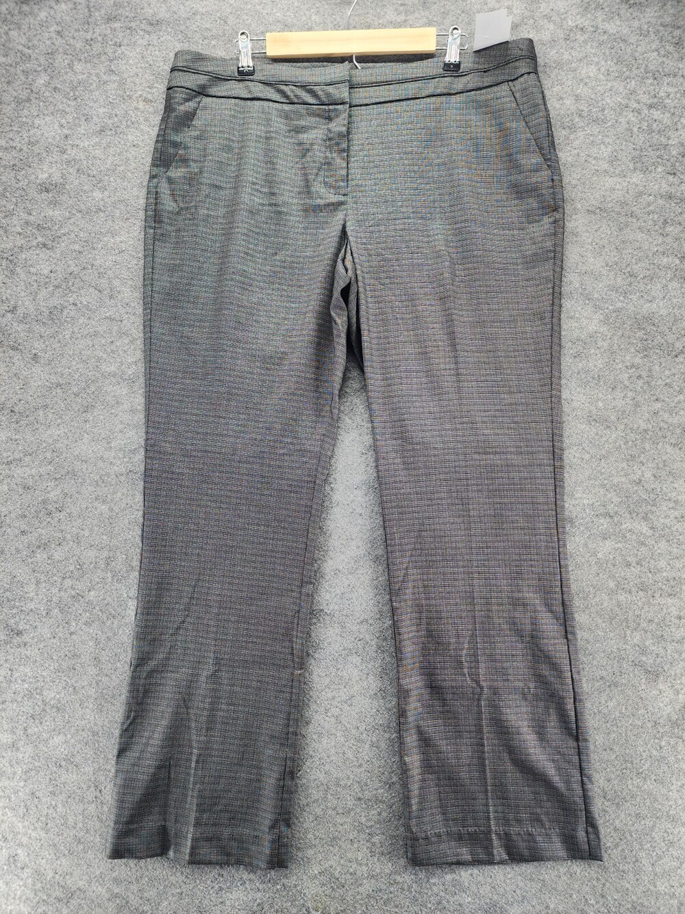 New York and Company Dress Pants Womens 16 Gray Straight Mid Rise